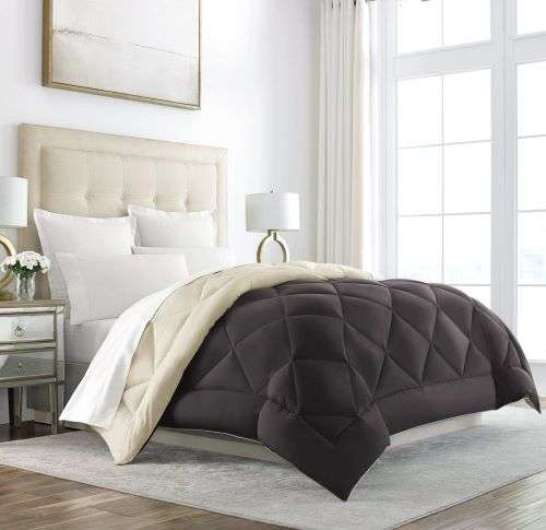 שמיכת פוך רב עונתית זוגית רב עונתית Queen Gray