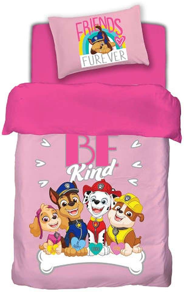 סט מצעים מיטה וחצי פאו פטרול ורוד BE KIND