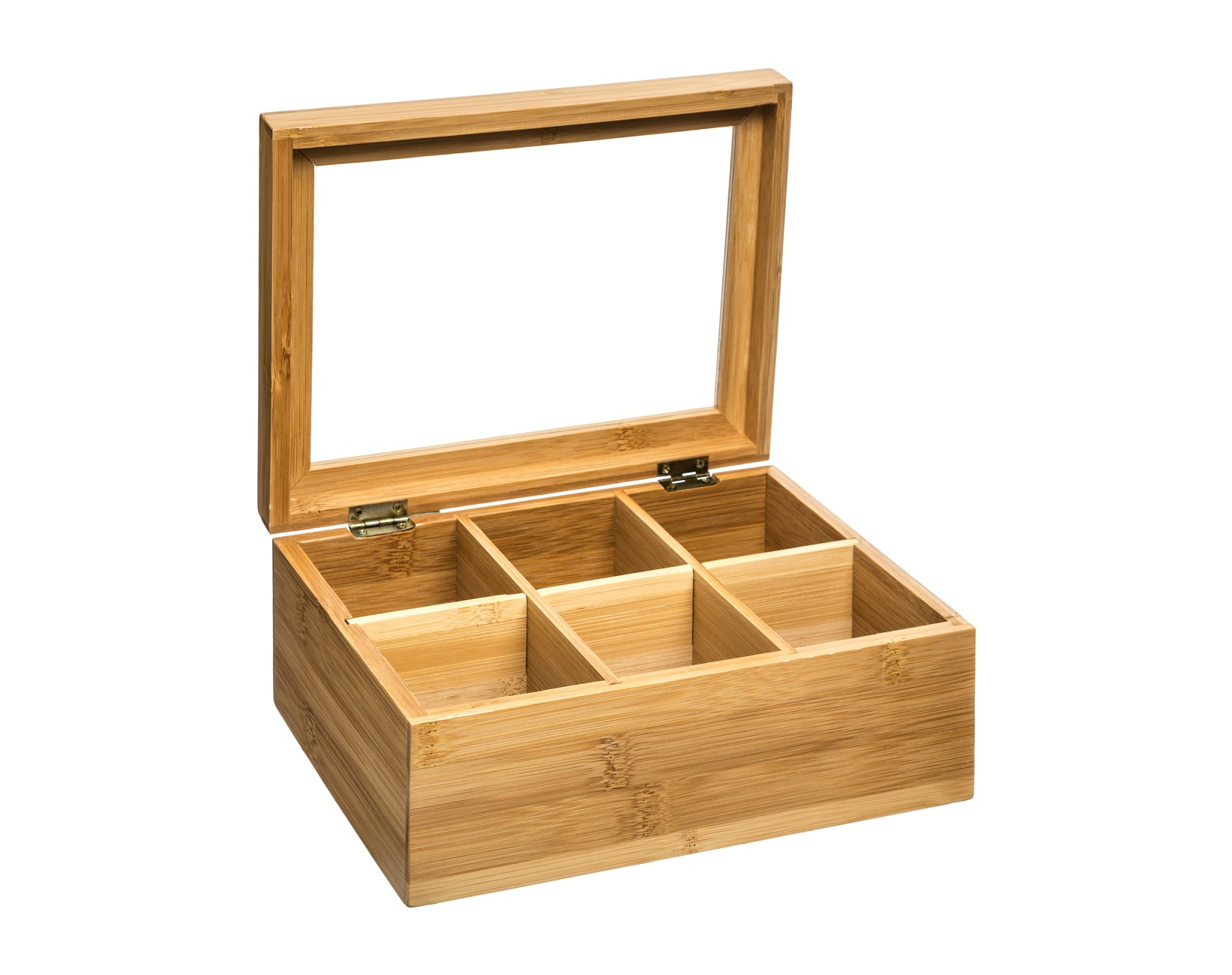 קופסא מעץ במבוק 6 תאים - 151154