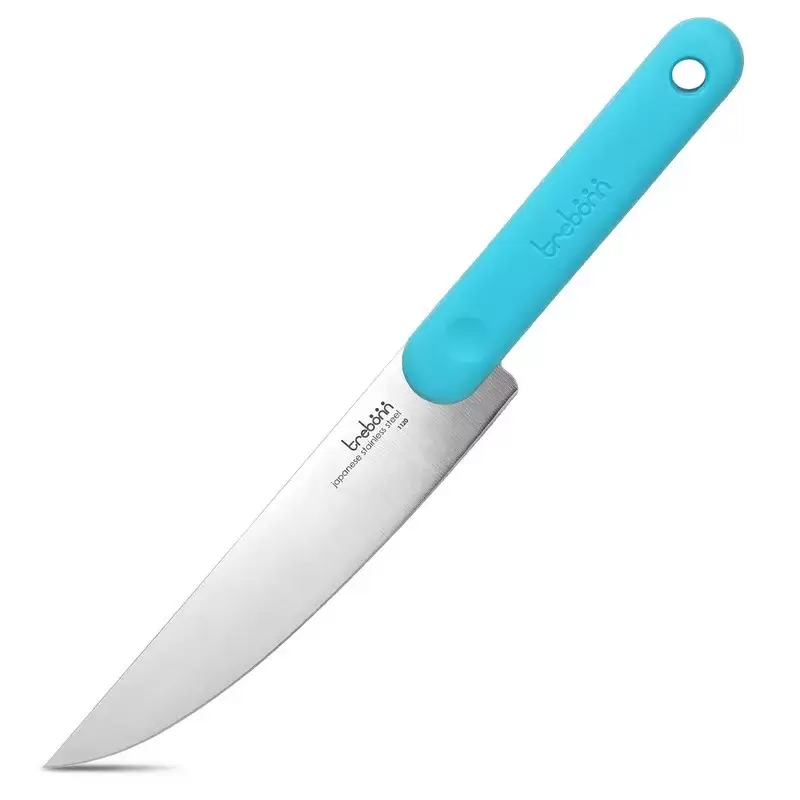 סכין בשר Stainless steel עם ידית לא מחליקה בצבע טורקיז 18 ס"מ