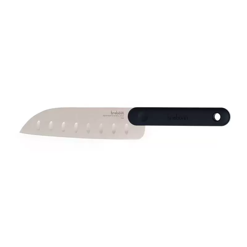 סכין סנטוקו Stainless steel עם ידית לא מחליקה בצבע שחור 18 ס"מ