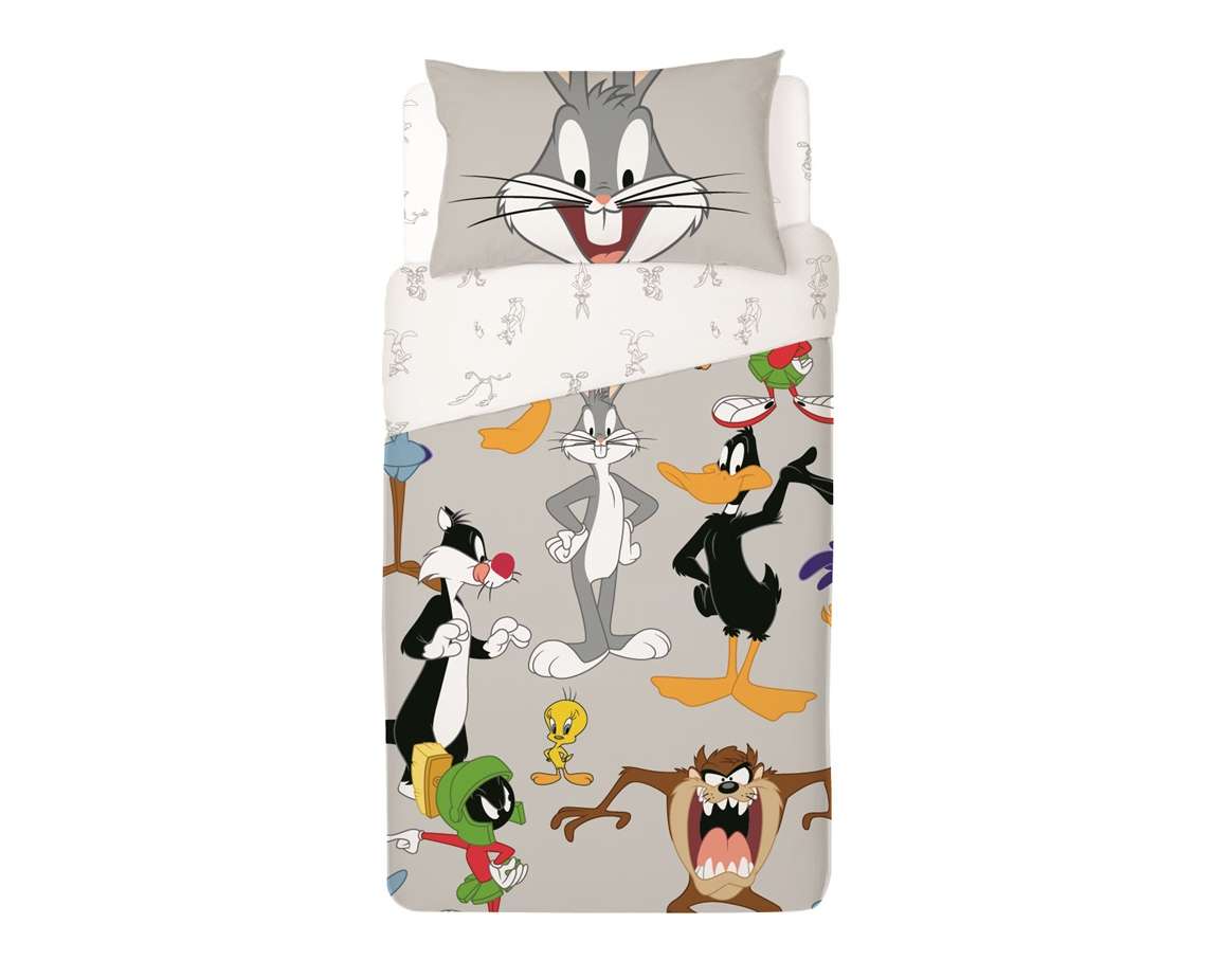 סט מצעים מיטה וחצי 100% כותנה דגם LOONEY TUNES