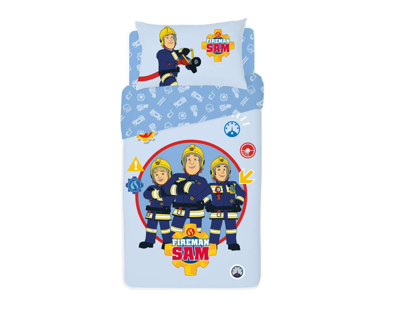 סט מצעים מיטה וחצי 100% כותנה דגם FIREMAN SAM
