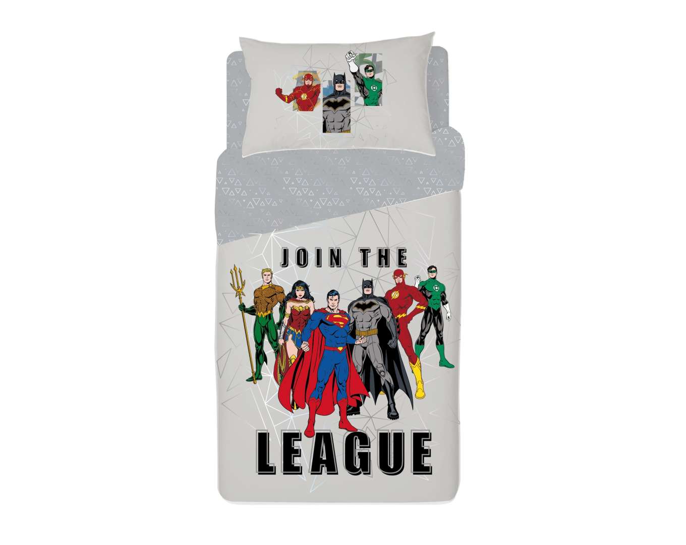 סט מצעים מיטה וחצי 100% כותנה דגם JUSTICE LEAGUE