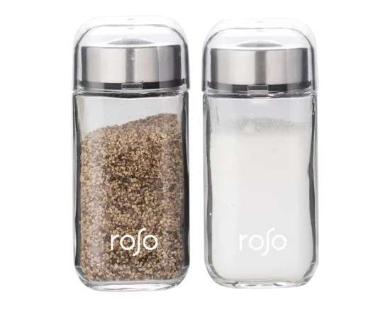 סט מלחיה ופלפליה זכוכית מכסה שקוף מסדרת roso Toolz