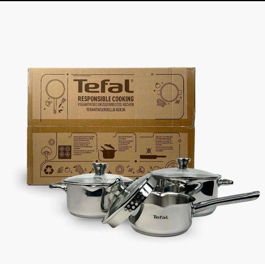 סט סירים 6 חלקים מנירוסטה איכותית מבית TEFAL