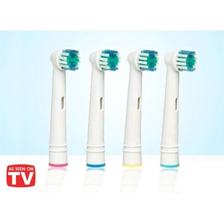 ערכת 4 ראשים תואמים למברשת שיניים חשמלית של חברת Oral-B ובראון
