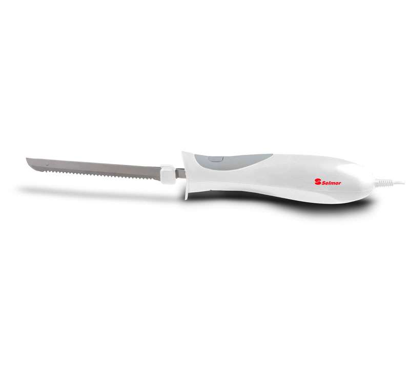 סכין חשמלי Selmor לחיתוך מהיר וקל של לחם ובשרים כולל זוג סכינים דגם SE-62