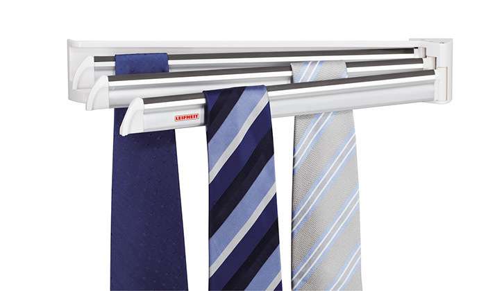 מתקן לתלית עד כ-30 עניבות SNOBY כולל ברגים לתליה בארון או על קיר
