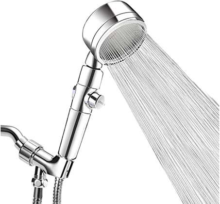 דוש מגביר לחץ למקלחת כסוף מתאים לכל סוגי המקלחות STORM
